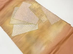 リサイクル　色紙に古典柄模様織出し名古屋帯